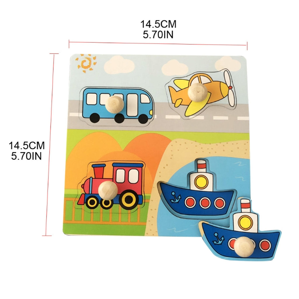 Children's Cartoon Wooden Puzzle Toy for Early Learning