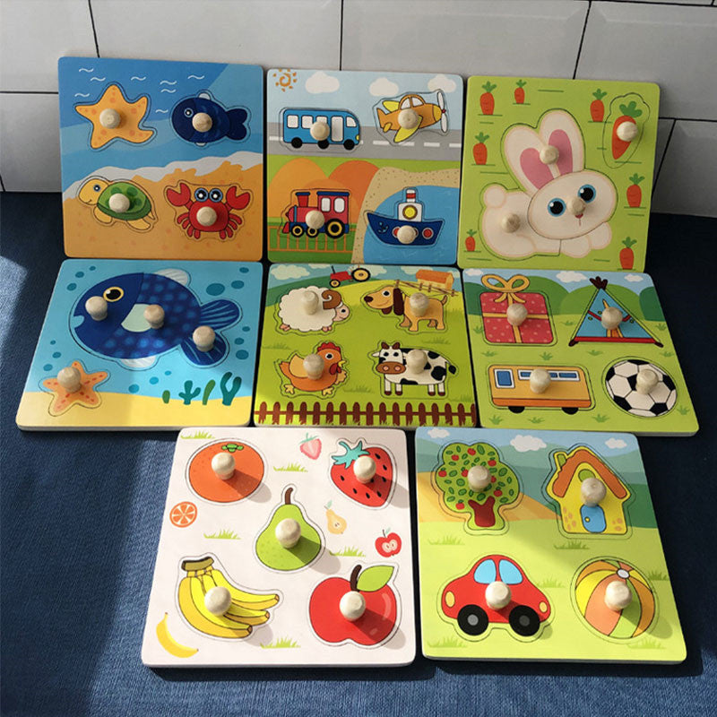 Children's Cartoon Wooden Puzzle Toy for Early Learning