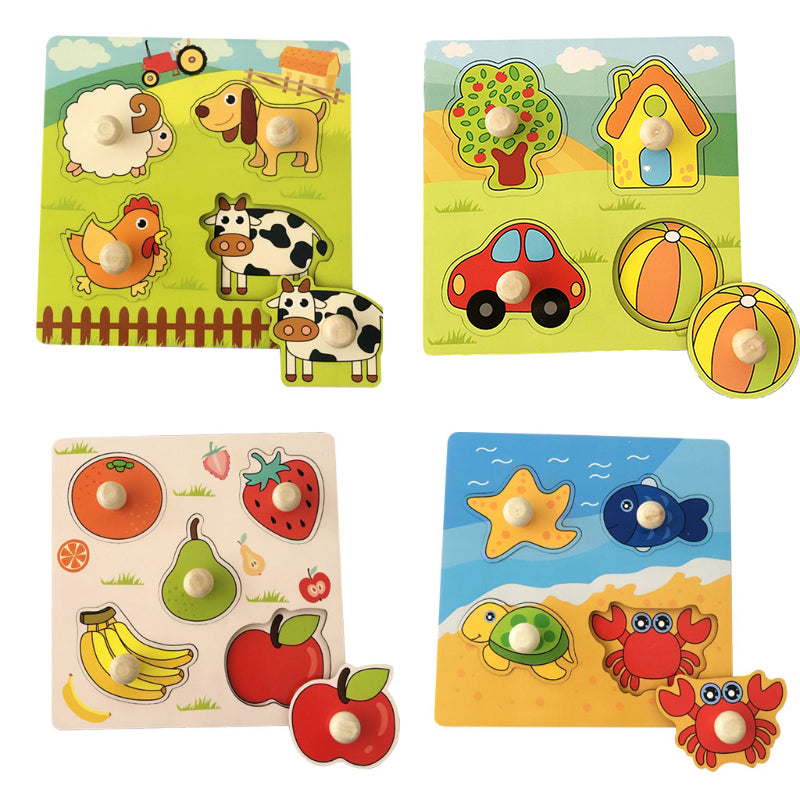 Children's Cartoon Wooden Puzzle Toy for Early Learning